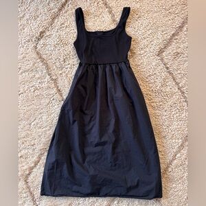 Who What Wear Black Midi Dress